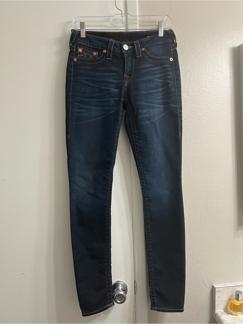 True Religion Women's Dark Indigo Skinny Jeans